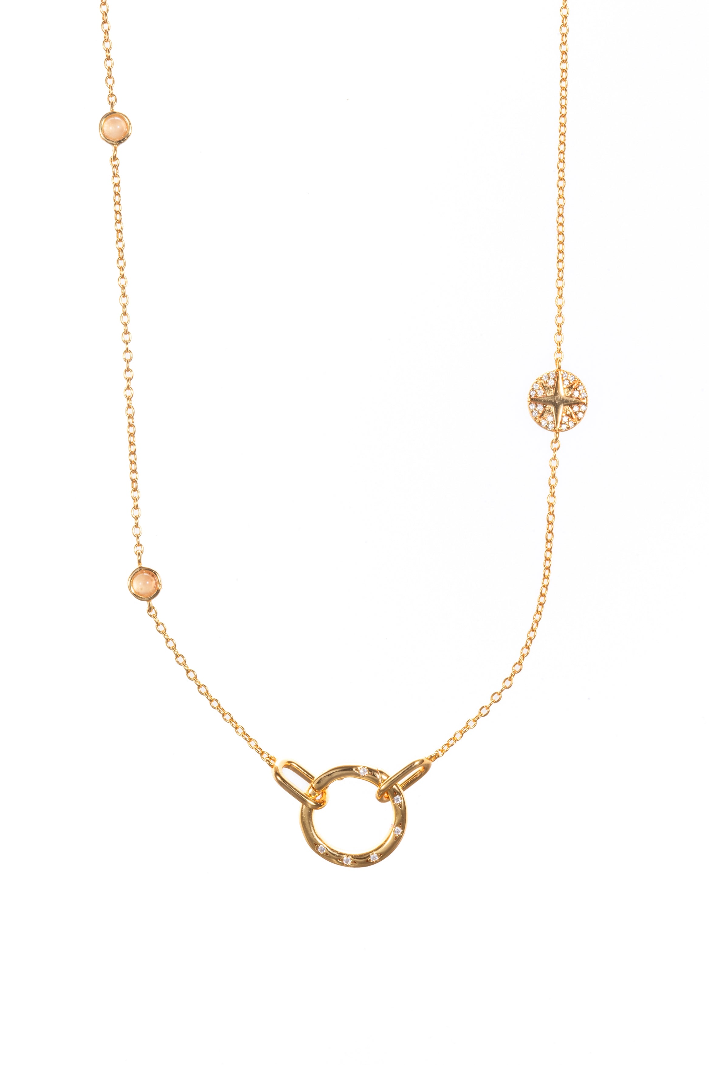 Mio Atelier CZ Station Chain Necklace